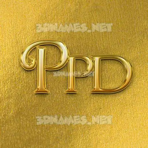 ppd in All Gold style - 3D name wallpaper ppd in All Gold style - 3D name wallpaper