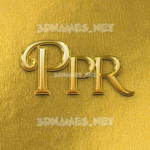 ppr in All Gold style - 3D name wallpaper ppr in All Gold style - 3D name wallpaper