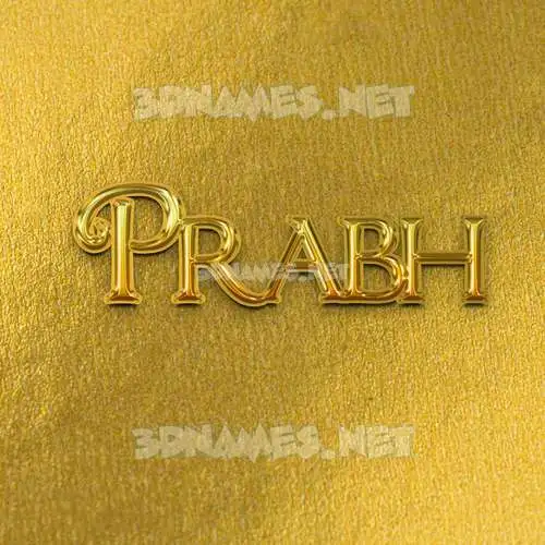 prabh in All Gold style - 3D name wallpaper
