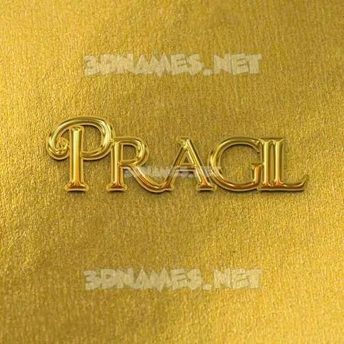 pragil in All Gold style - 3D name wallpaper pragil in All Gold style - 3D name wallpaper