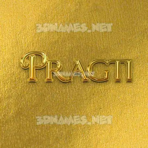 pragti in All Gold style - 3D name wallpaper pragti in All Gold style - 3D name wallpaper