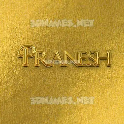 pranesh in All Gold style - 3D name wallpaper pranesh in All Gold style - 3D name wallpaper