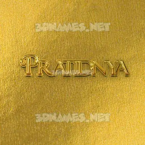 pratidnya in All Gold style - 3D name wallpaper