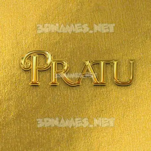 pratu in All Gold style - 3D name wallpaper pratu in All Gold style - 3D name wallpaper