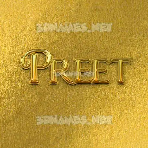 preet in All Gold style - 3D name wallpaper preet in All Gold style - 3D name wallpaper