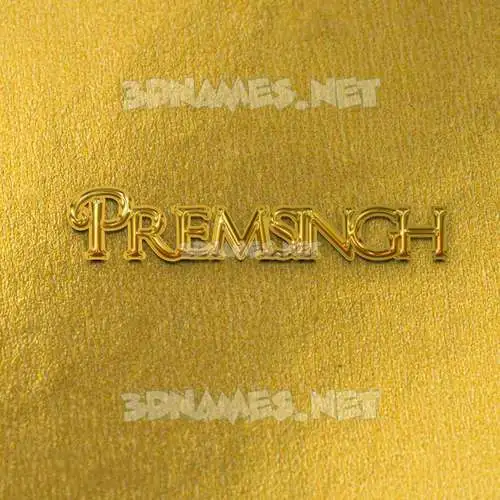 premsingh in All Gold style - 3D name wallpaper