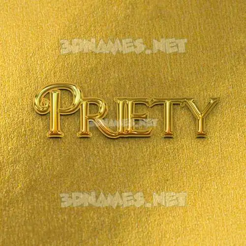 priety in All Gold style - 3D name wallpaper priety in All Gold style - 3D name wallpaper