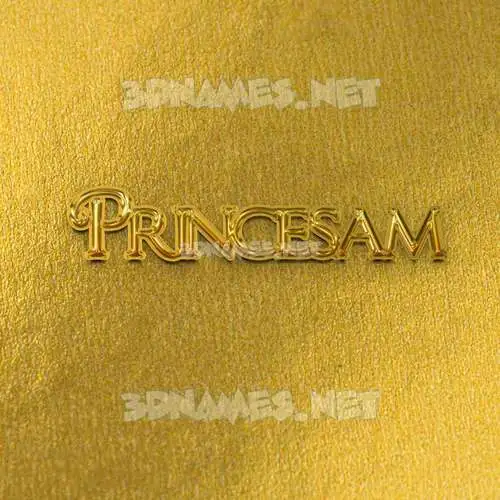 princesam in All Gold style - 3D name wallpaper princesam in All Gold style - 3D name wallpaper