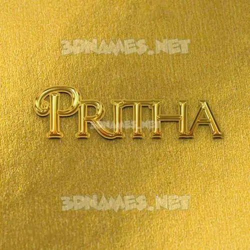 pritha in All Gold style - 3D name wallpaper pritha in All Gold style - 3D name wallpaper
