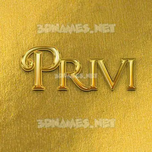 privi in All Gold style - 3D name wallpaper privi in All Gold style - 3D name wallpaper