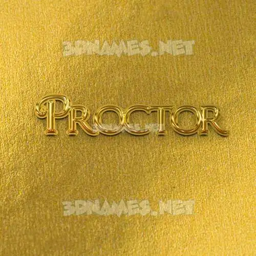 proctor in All Gold style - 3D name wallpaper proctor in All Gold style - 3D name wallpaper