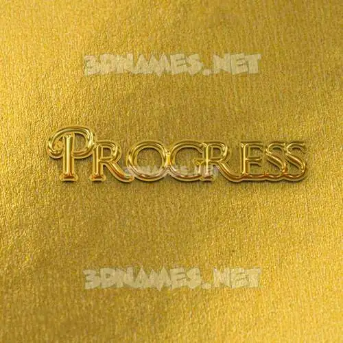 progress in All Gold style - 3D name wallpaper