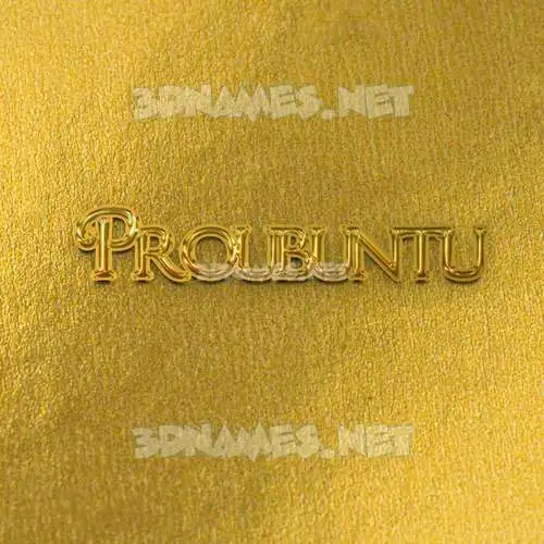 proubuntu in All Gold style - 3D name wallpaper proubuntu in All Gold style - 3D name wallpaper