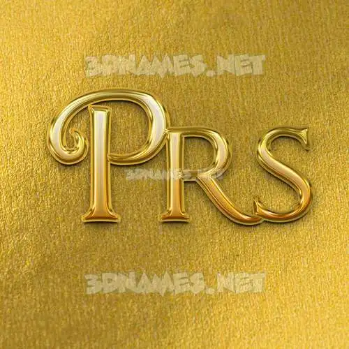 prs in All Gold style - 3D name wallpaper prs in All Gold style - 3D name wallpaper