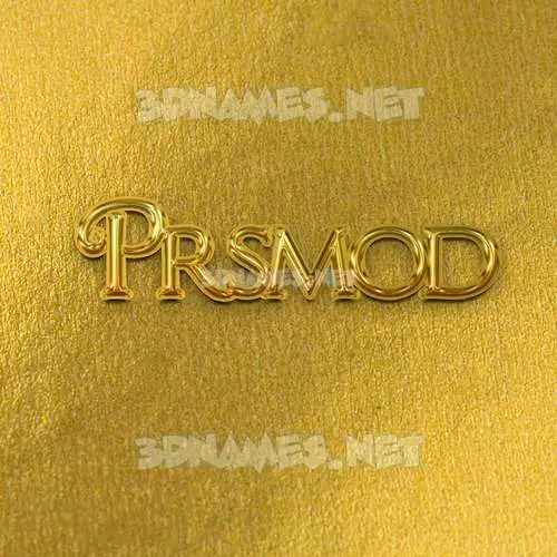 prsmod in All Gold style - 3D name wallpaper prsmod in All Gold style - 3D name wallpaper