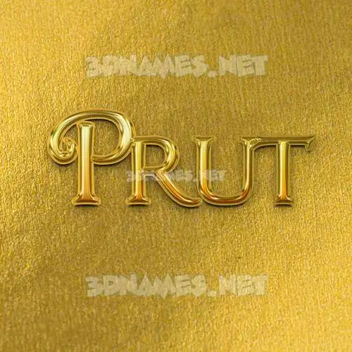 prut in All Gold style - 3D name wallpaper prut in All Gold style - 3D name wallpaper