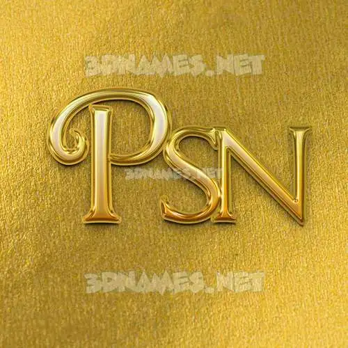 psn in All Gold style - 3D name wallpaper psn in All Gold style - 3D name wallpaper