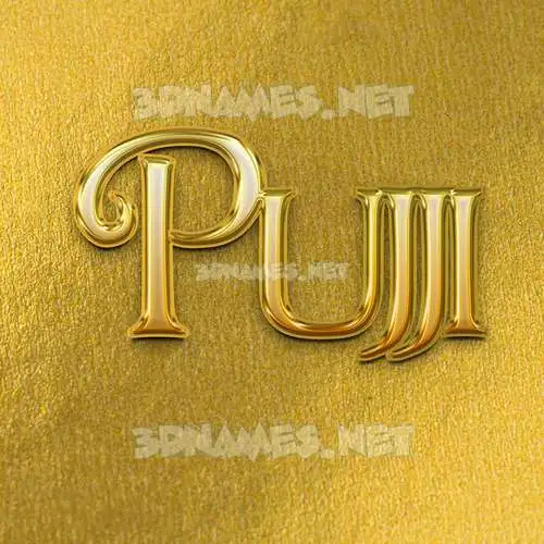 pujji in All Gold style - 3D name wallpaper pujji in All Gold style - 3D name wallpaper