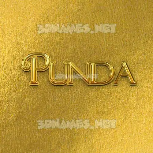punda in All Gold style - 3D name wallpaper punda in All Gold style - 3D name wallpaper