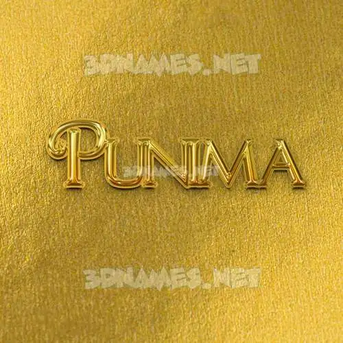 punima in All Gold style - 3D name wallpaper punima in All Gold style - 3D name wallpaper