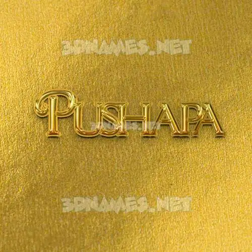 pushapa in All Gold style - 3D name wallpaper pushapa in All Gold style - 3D name wallpaper