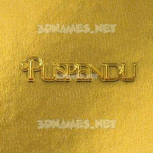 puspendu in All Gold style - 3D name wallpaper puspendu in All Gold style - 3D name wallpaper