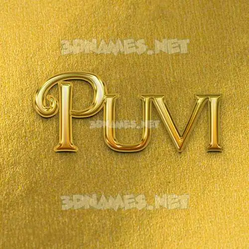 puvi in All Gold style - 3D name wallpaper puvi in All Gold style - 3D name wallpaper