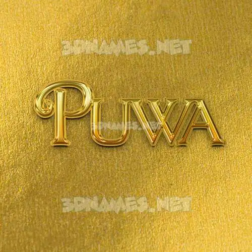 puwa in All Gold style - 3D name wallpaper puwa in All Gold style - 3D name wallpaper