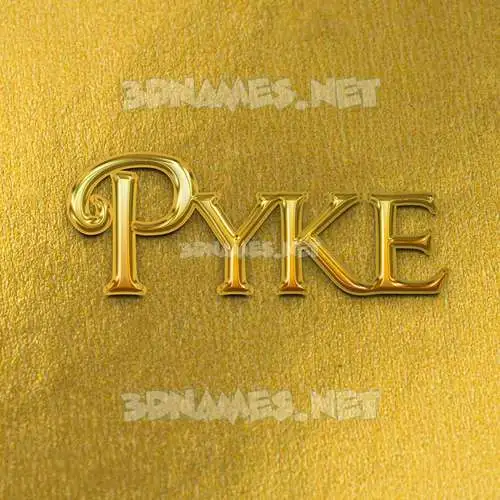 pyke in All Gold style - 3D name wallpaper pyke in All Gold style - 3D name wallpaper