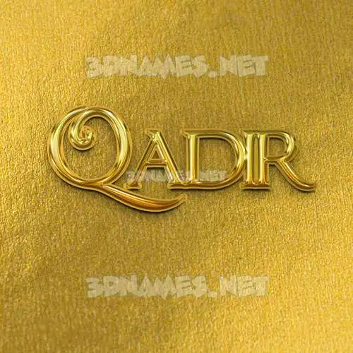 qadir in All Gold style - 3D name wallpaper qadir in All Gold style - 3D name wallpaper