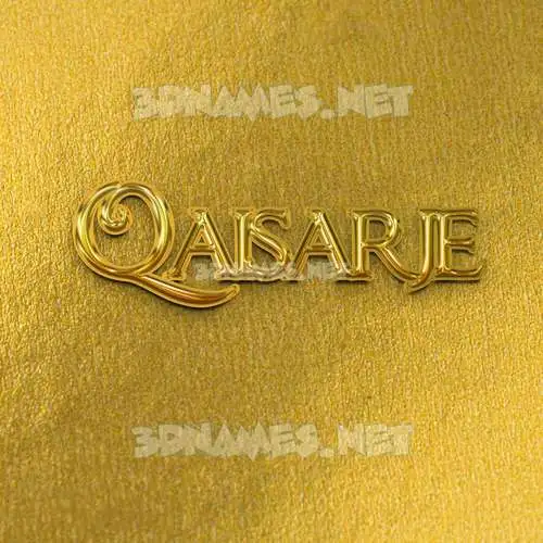 qaisarje in All Gold style - 3D name wallpaper qaisarje in All Gold style - 3D name wallpaper