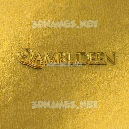 qamrudeen in All Gold style - 3D name wallpaper qamrudeen in All Gold style - 3D name wallpaper