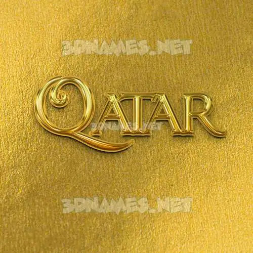 qatar in All Gold style - 3D name wallpaper qatar in All Gold style - 3D name wallpaper