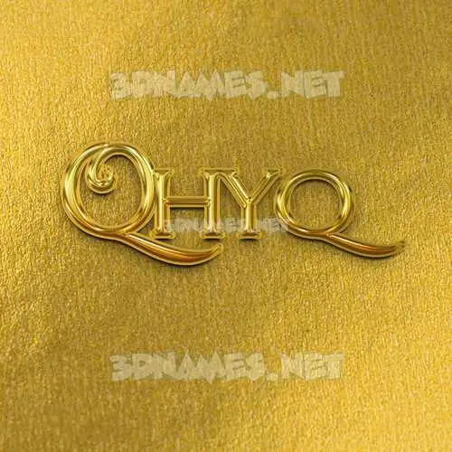 qhyq in All Gold style - 3D name wallpaper qhyq in All Gold style - 3D name wallpaper