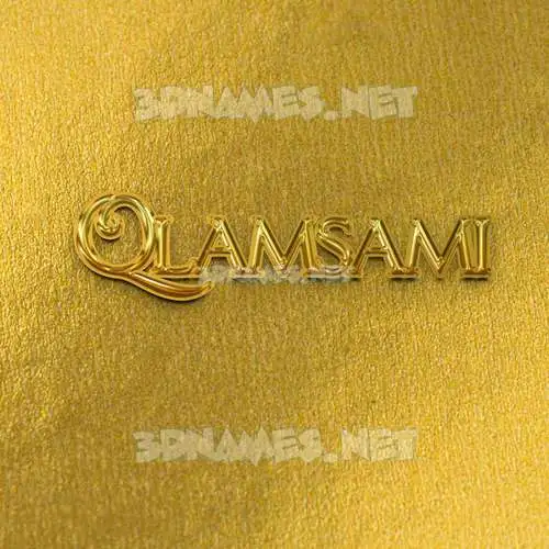 qlamsami in All Gold style - 3D name wallpaper qlamsami in All Gold style - 3D name wallpaper