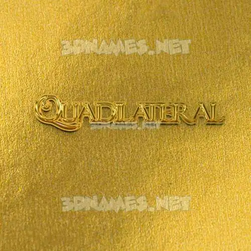quadilateral in All Gold style - 3D name wallpaper quadilateral in All Gold style - 3D name wallpaper