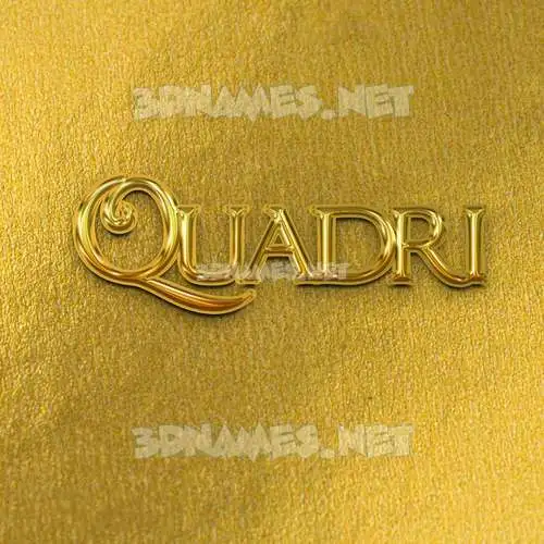 quadri in All Gold style - 3D name wallpaper quadri in All Gold style - 3D name wallpaper