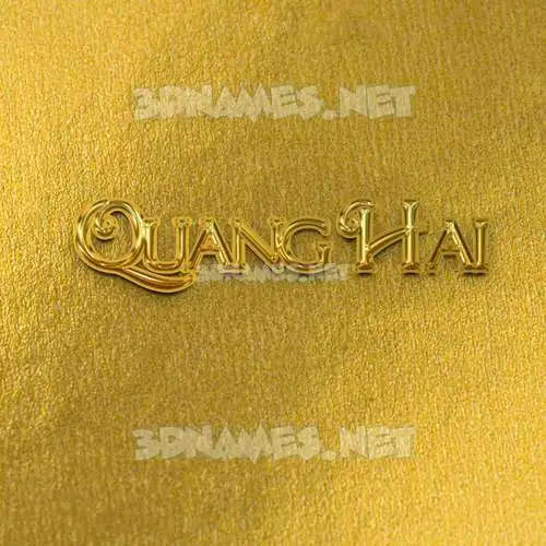 quang hai in All Gold style - 3D name wallpaper quang hai in All Gold style - 3D name wallpaper