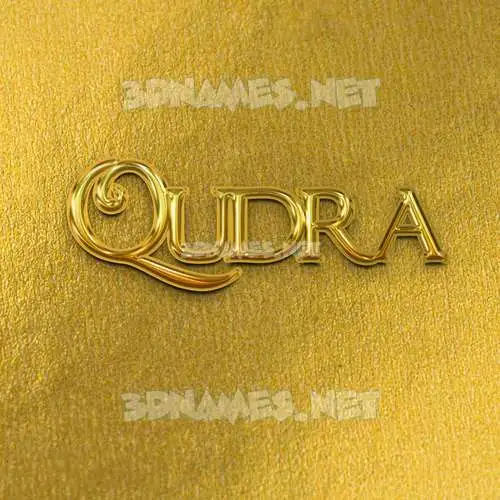 qudra in All Gold style - 3D name wallpaper qudra in All Gold style - 3D name wallpaper