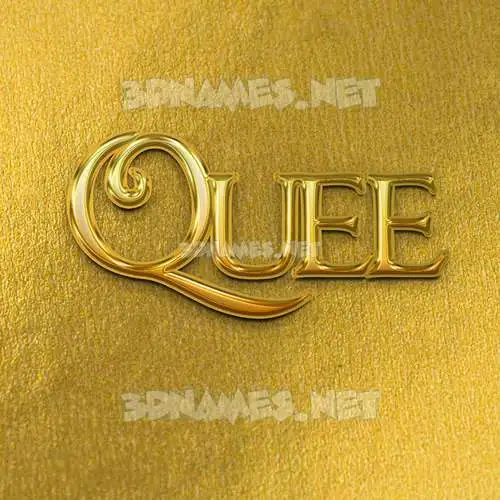 quee in All Gold style - 3D name wallpaper quee in All Gold style - 3D name wallpaper
