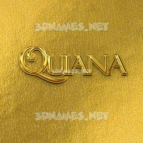 quiana in All Gold style - 3D name wallpaper quiana in All Gold style - 3D name wallpaper