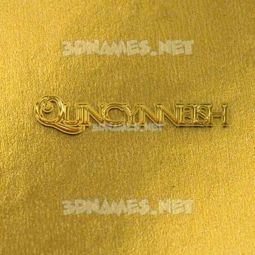 quincynneish in All Gold style - 3D name wallpaper quincynneish in All Gold style - 3D name wallpaper