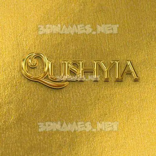 quishyia in All Gold style - 3D name wallpaper quishyia in All Gold style - 3D name wallpaper