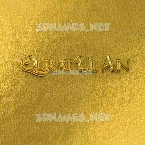 qurat ul ain in All Gold style - 3D name wallpaper qurat ul ain in All Gold style - 3D name wallpaper