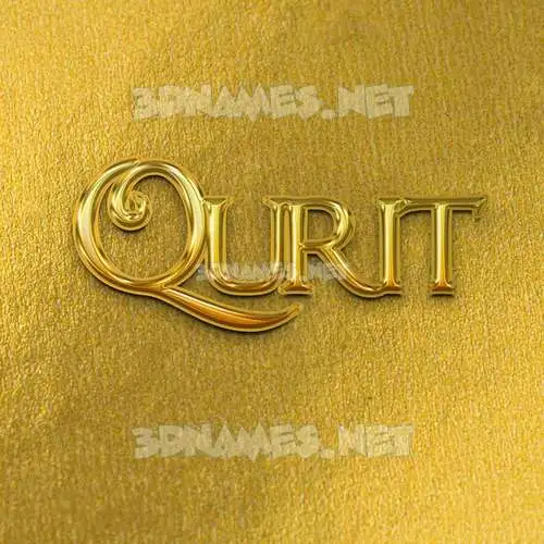 qurit in All Gold style - 3D name wallpaper qurit in All Gold style - 3D name wallpaper