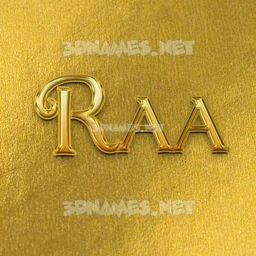 raa in All Gold style - 3D name wallpaper raa in All Gold style - 3D name wallpaper