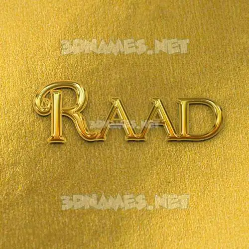 raad in All Gold style - 3D name wallpaper raad in All Gold style - 3D name wallpaper