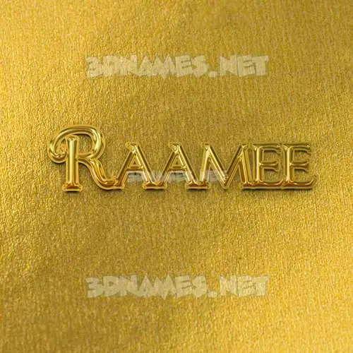 raamee in All Gold style - 3D name wallpaper raamee in All Gold style - 3D name wallpaper