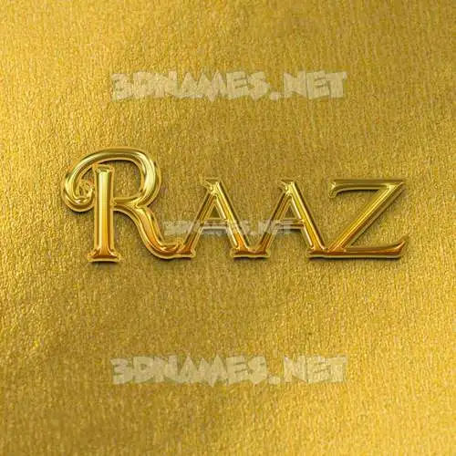 raaz in All Gold style - 3D name wallpaper raaz in All Gold style - 3D name wallpaper
