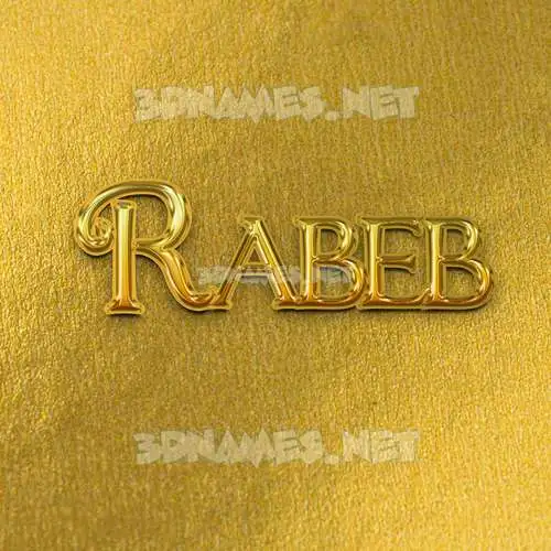 rabeb in All Gold style - 3D name wallpaper rabeb in All Gold style - 3D name wallpaper